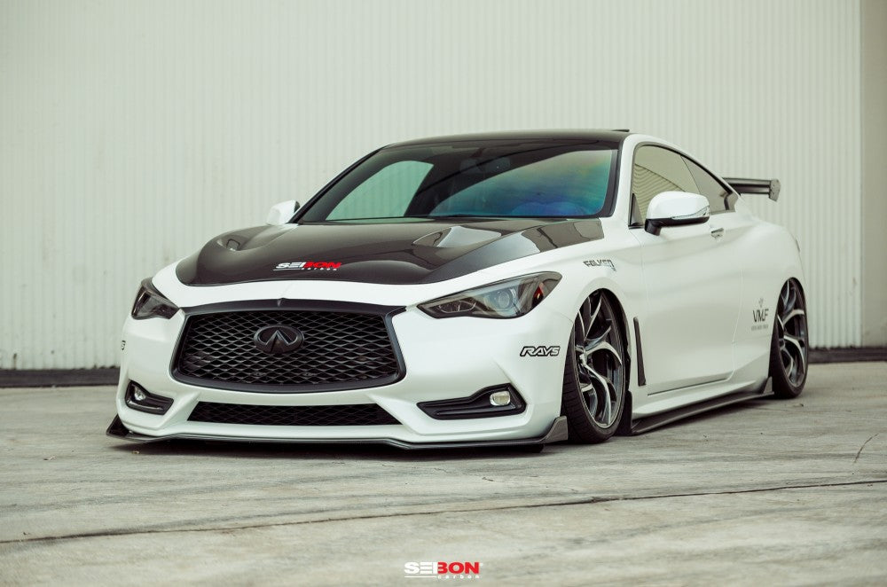 Seibon TB-STYLE CARBON FIBER FRONT LIP FOR 2017-2020 INFINITI Q60