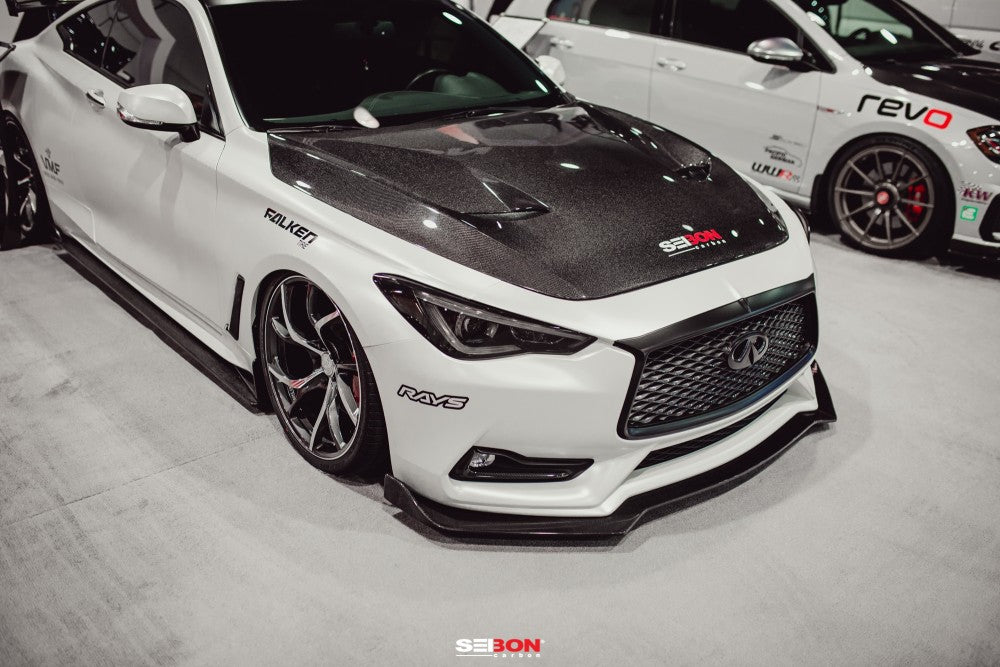 Seibon TB-STYLE CARBON FIBER FRONT LIP FOR 2017-2020 INFINITI Q60