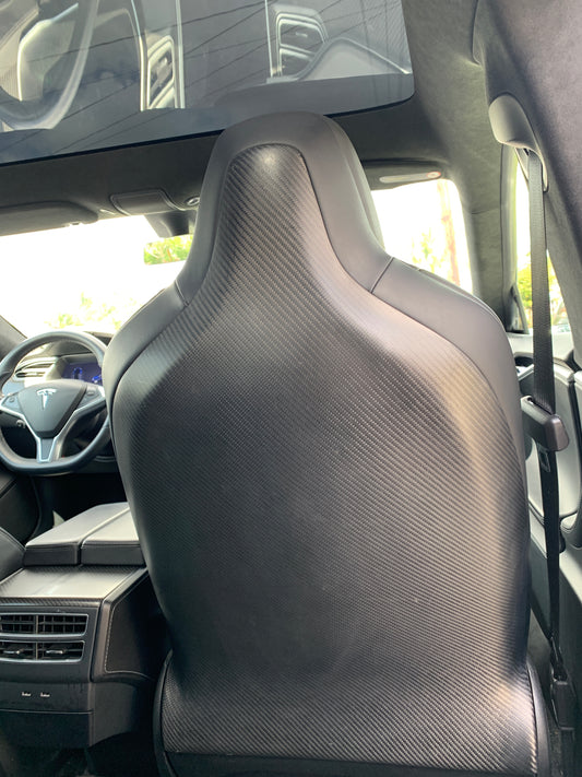 Tesla 2016 + Model X carbon fiber seat backs